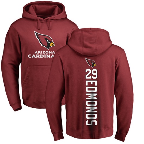 Arizona Cardinals Men Maroon Chase Edmonds Backer NFL Football #29 Pullover Hoodie Sweatshirts